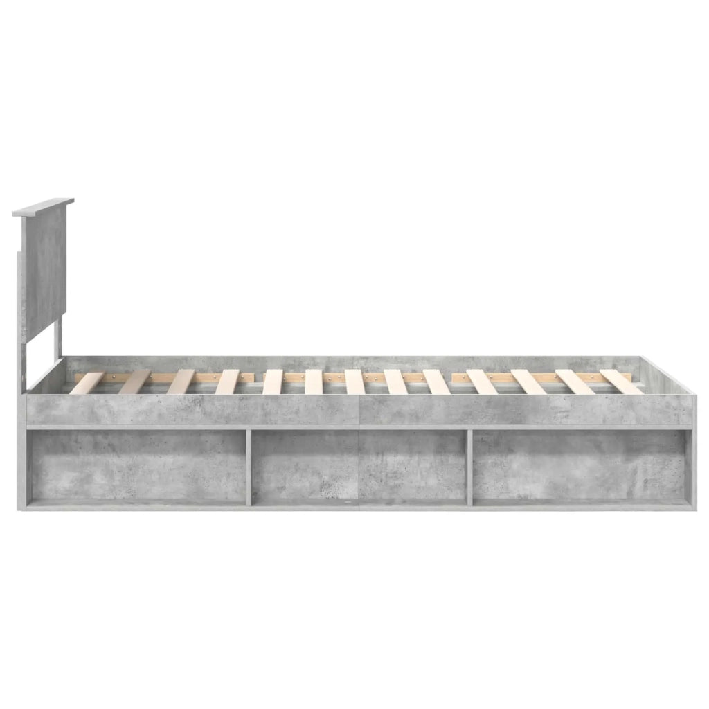 Struttura del letto Grigio Concretè 90 x 190 cm Pino massello