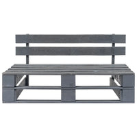 Divano Centrale Giardino su Pallet Grigio Legno Pino Impregnato 3066493