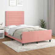 Giroletto senza Materasso Rosa 120x190 cm Velluto 3270589