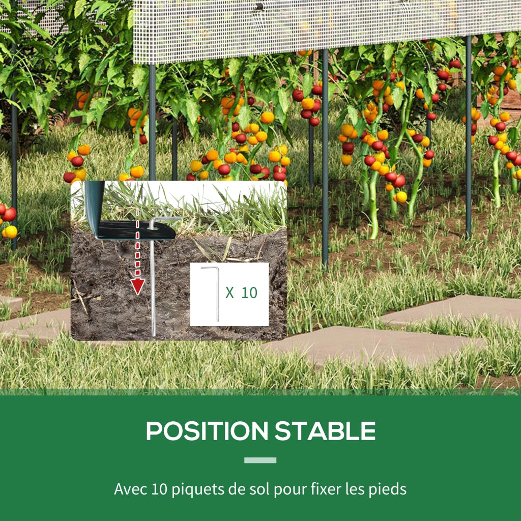 Serra da giardino per pomodori ¨C zephmum ¨C 4x1.2x1.7m 5 archi in acciaio con telo PE