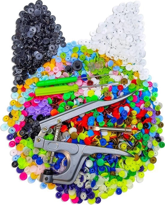 460 Set di Punti di Sarto con Tang di Chiusura, Kit di Punti di Sarto in Plastica con 24 Colori per Sartoria, Abbigliamento, Ricamo, Lattine, Pannolli