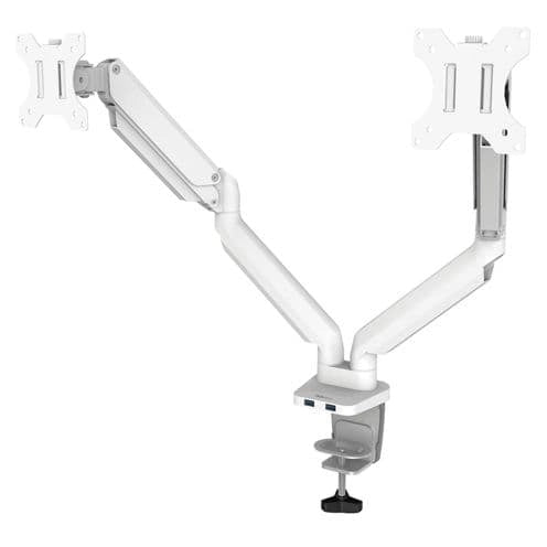 Fellowes Platinum Series braccio porta schermo doppio bianco