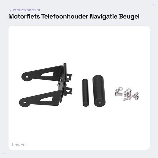 Supporto per telefono per motocicletta - Navigatore - In acciaio inossidabile - Adatto per 790 Adventure/R/ADV 2019-2021 - Diametro staffa 12/22 mm - Incluso viti - Supporto per motocicletta