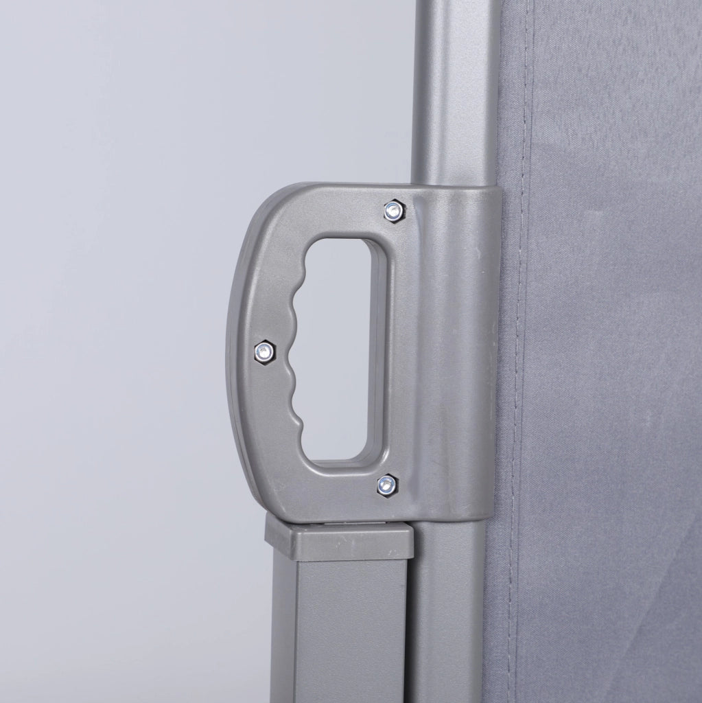 Tenda da balcone laterale estraibile 3 m impermeabile e frangivista; grigio scuro
