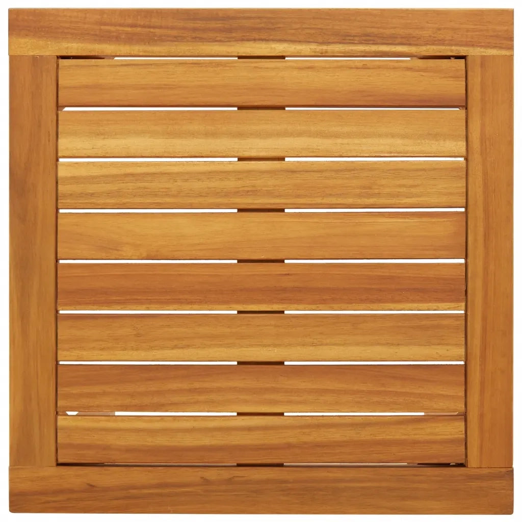 Set da Bistrot 3 pz Nero in Polyrattan e Legno di Acacia CFW6723896