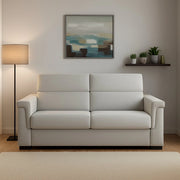 Rigolato, Divano Letto 2 Posti Sfoderabile Made in Italy, 185x95 cm Grigio Chiaro