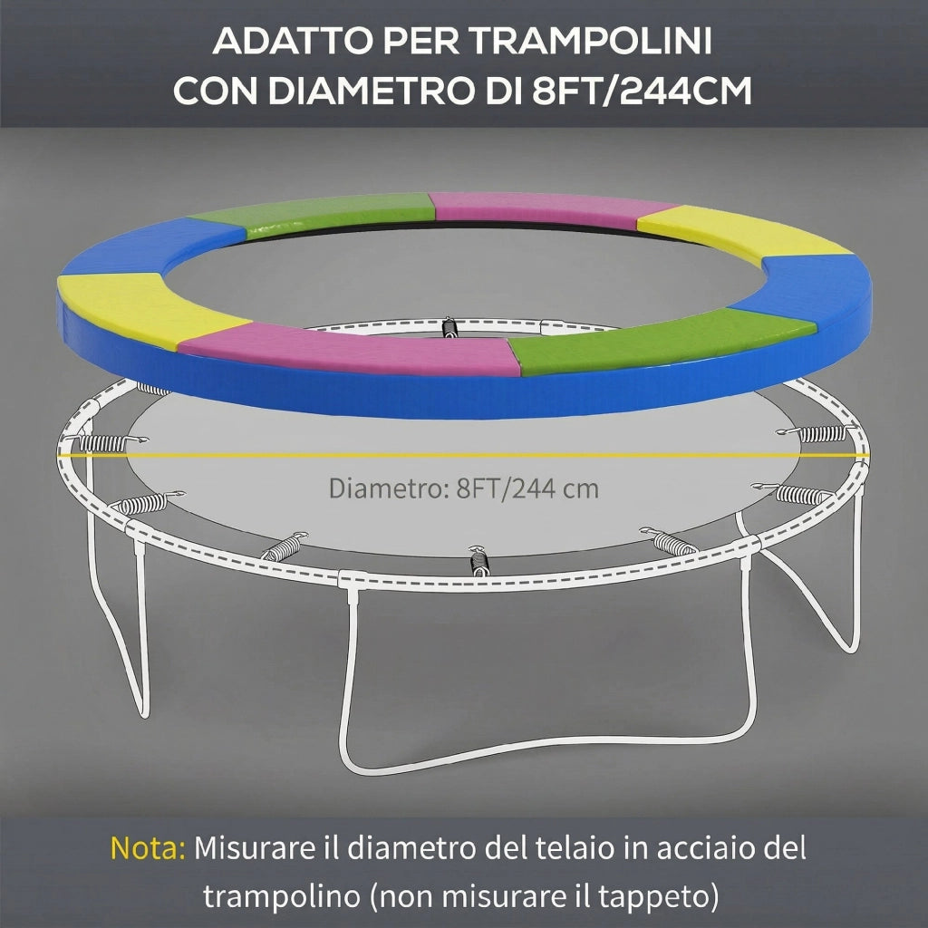 Copertura Tappeto Elastico Pieghevole Portatile ¨C zephmum ¨C Plastica PE Multicolore ?244x30 cm