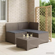 Divano da giardino 3 posti con cuscini in look rattan 3 posto 8011903
