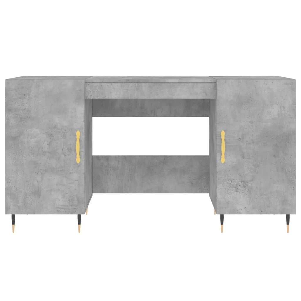 vidaXL Scrivania Grigio Cemento 140x50x75 cm in Legno Multistrato