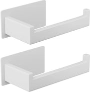 Houder per carta igienica senza perforazione - Supporto per carta igienica in acciaio inossidabile autofissante per bagno e cucina - Set da 2