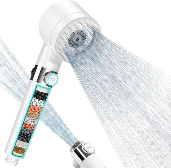 Testa di doccia filtro alta pressione con 15 strati di tubo 15m filtrazione acqua dura rimuovi calcare batteri metalli pesanti