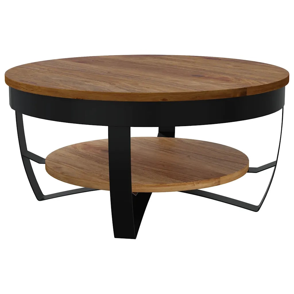 Tavolino da Salotto 65x65x32 cm in Legno Massello d'Acacia 289616