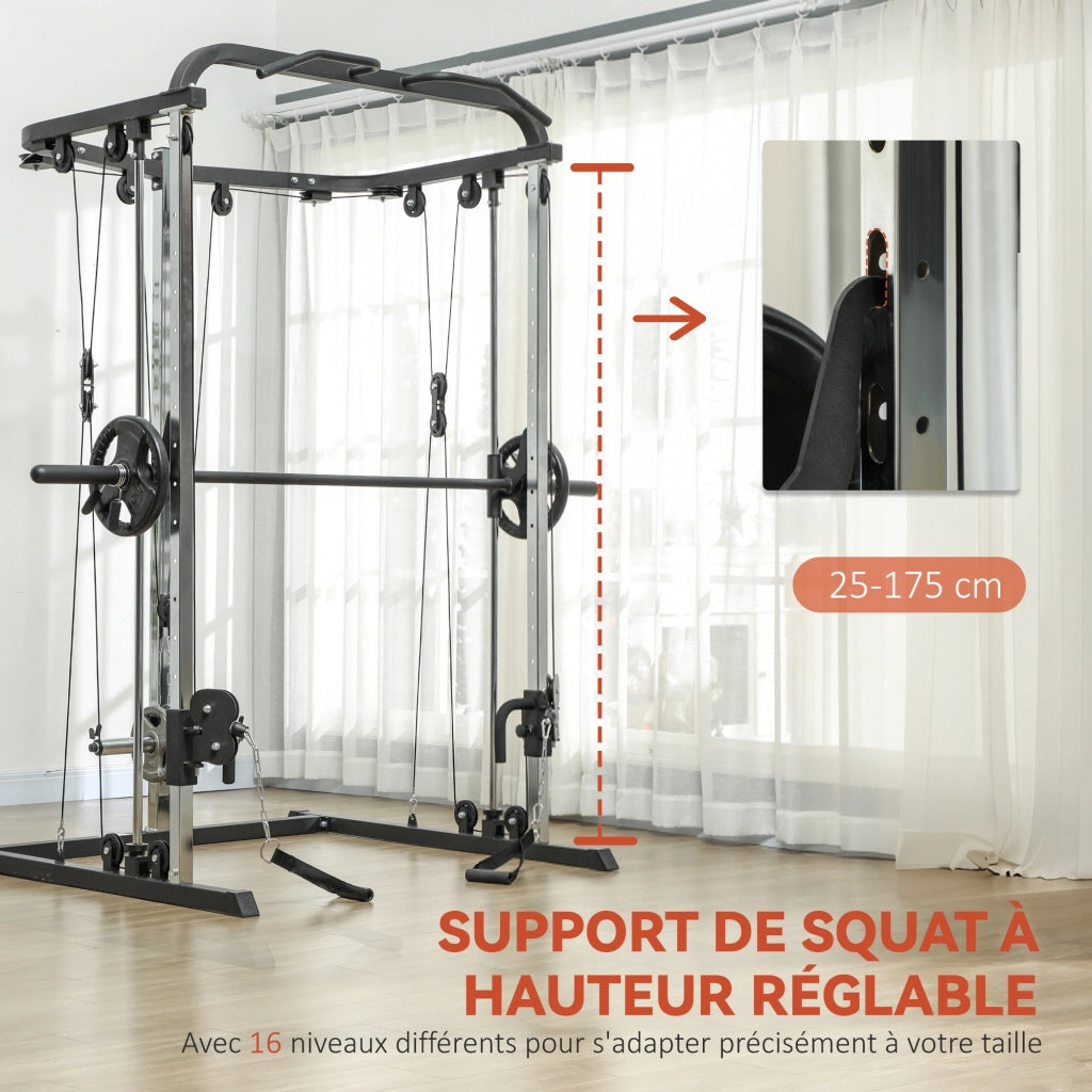 Stazione di allenamento multifunzione ¨C zephmum ¨C nero 210x132x225 cm