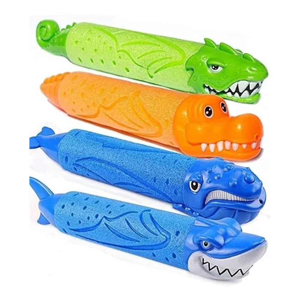 Trade Shop - Tubo Cannone Spara Acqua 33x5cm Forma Animale Con Motivi Misti Gioco Bambini 6559073 -