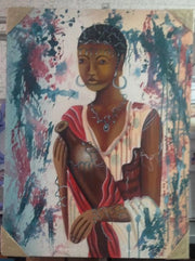 Quadro oleografico donna indiana 60x80 16243 prodi