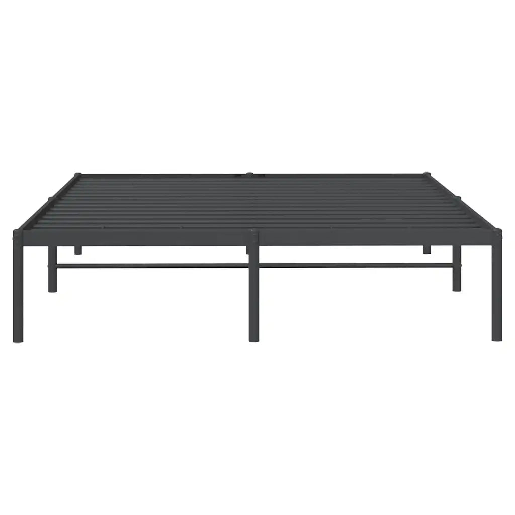 Letto matrimoniale | Letto per adulti | Giroletto in Metallo Nero 140x190 cm