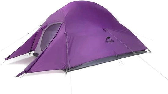 Tenda da Campeggio, 2 Persone Ultraleggera - Doppia Cappa - Impermeabile - Tenda da Escursionismo da 2 Persone con Materasso - Viola