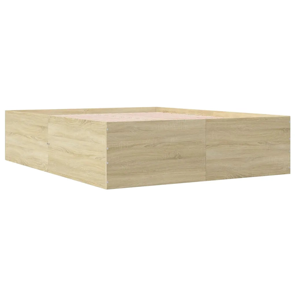 Giroletto-Struttura Letto Rovere Sonoma 150x200 cm in Legno Multistrato 748877