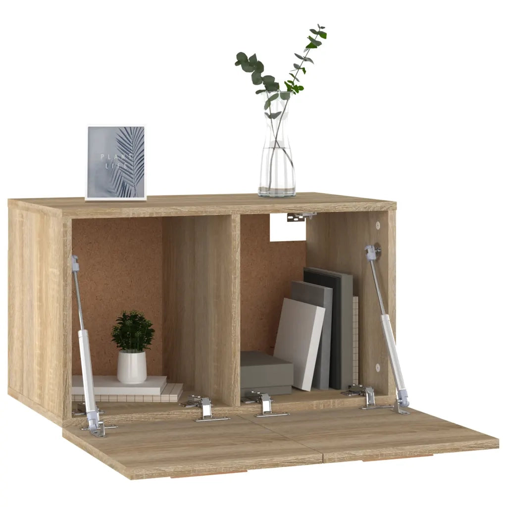 Mobile a Parete Rovere Sonoma 60x36,5x35 cm Legno Multistrato 812909