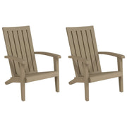 Sedie Adirondack da Giardino 2 pz | Sedie da Esterno Polipropilene Marrone Chiaro