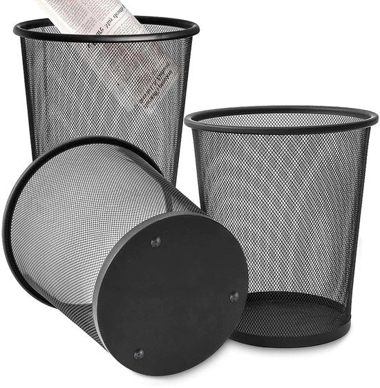 Set di 3 aspiratori metallici - 12 litri - adatti per camere da letto e bagni - rete metallica