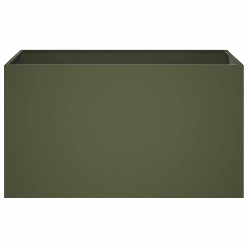 Vaso da giardino 2 pz Verde Oliva 80 x 50 x 50 cm 8005267