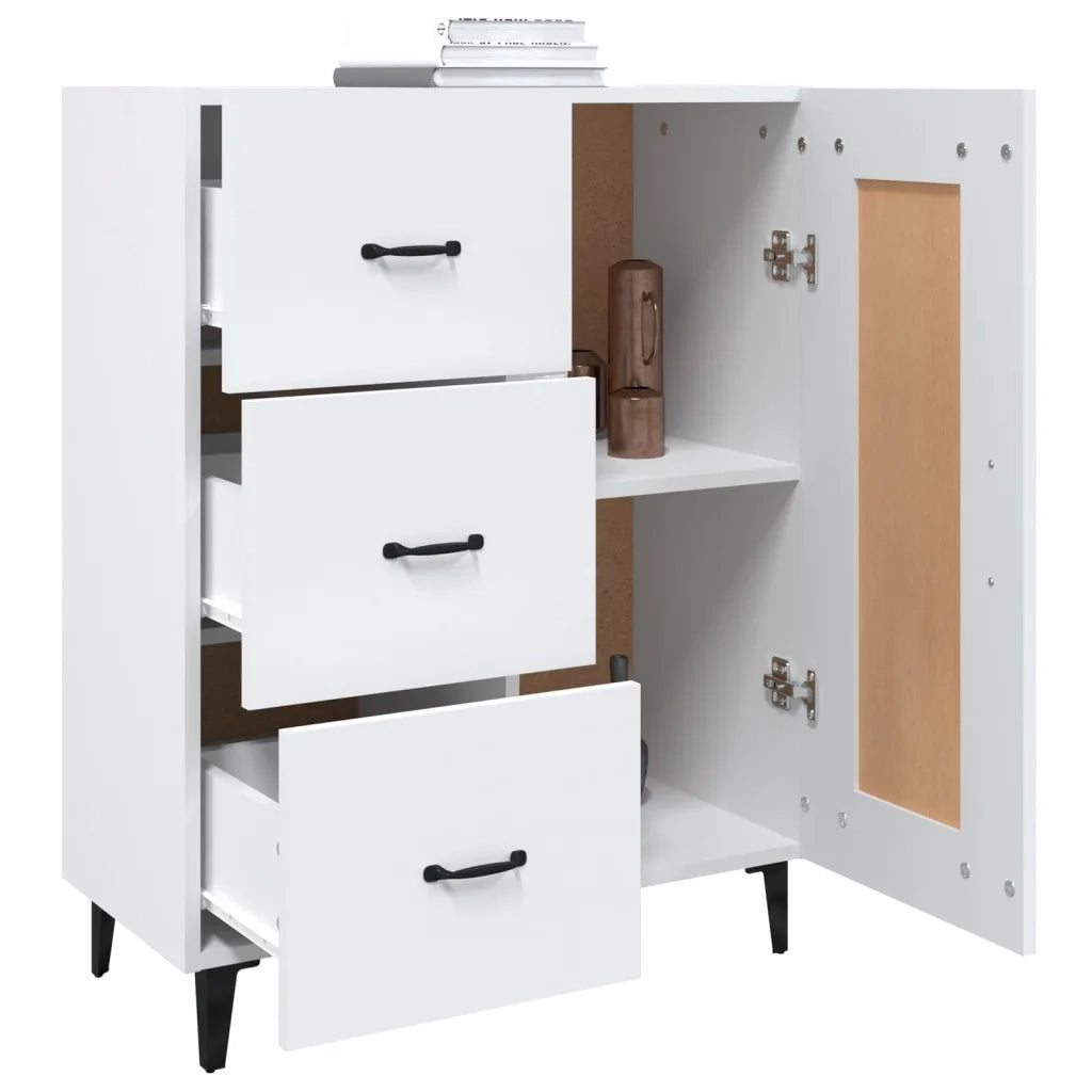 Credenza | Madia | Buffet da pranzo | Armadio da pranzo Bianca 69,5x34x90 cm in Legno Multistrato