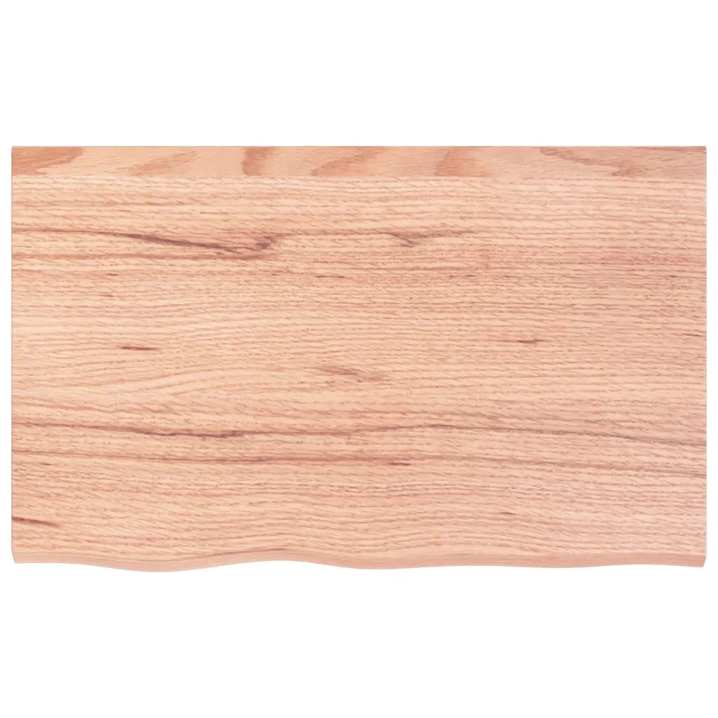 vidaXL Ripiano a Parete per Lavabo in Acciaio e Massello di Rovere