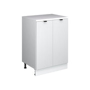 Mobile per mansarda Rion Ondulazione bianca/Bianco 60 x 83.8 cm senza inclinazione con 2 ante Vicco