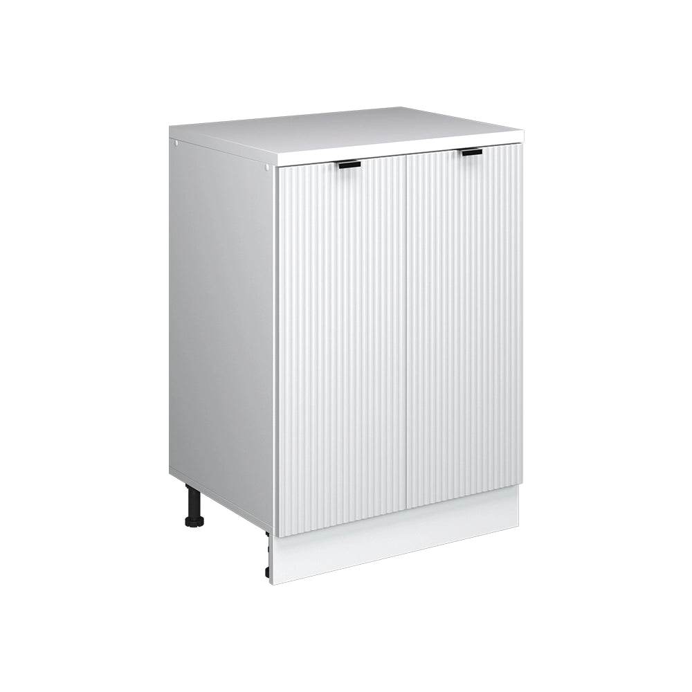 Mobile per mansarda Rion Ondulazione bianca/Bianco 60 x 83.8 cm senza inclinazione con 2 ante Vicco