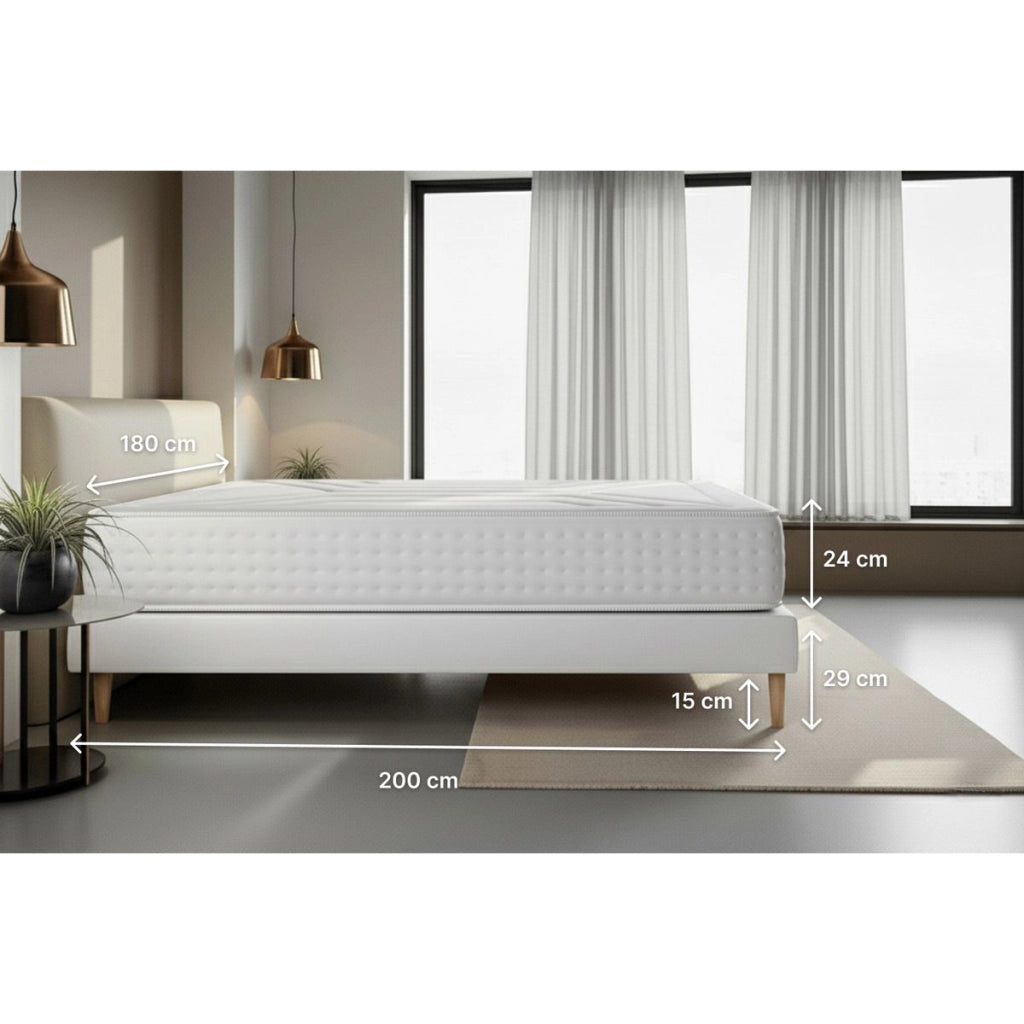 Set materasso e base 180x200 cm - Vingt-Quatre