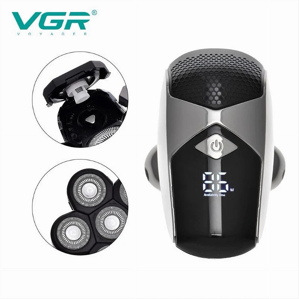 Trade Shop - Rasoio 5in1 Led Elettrico Cordless Usb Ricaricabile Ipx6 Impermeabile Vgr V-320 -