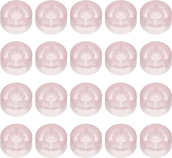 Set di 20 Coperture di Pedale per Chitarra - Plastica - 3/8" - Pedale Effetto Chitarra - Rosa Pastello - Protezione contro Polvere e Sporcizia