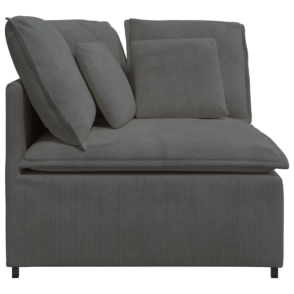 Modulo Angolare Divano Modulare con Cuscini Grigio Scuro 100 cm 4104468