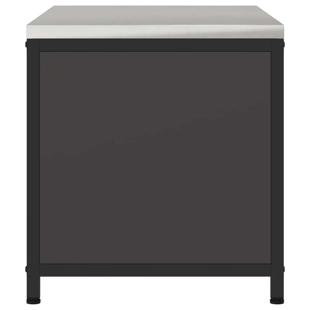 Stoccaggio in cucina con porta Nero 90 x 50 x 53 cm Acciaio 874996