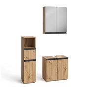 Vicco Set di mobili da bagno Artigiano 3 pezzi, con cabinet midi