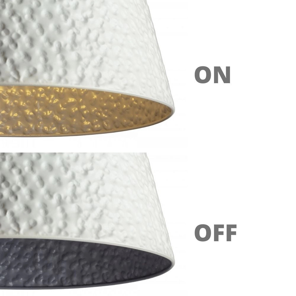 Lampadario BUCKY 40 a sospensione bianco/grigio metallo 230V E27 28W