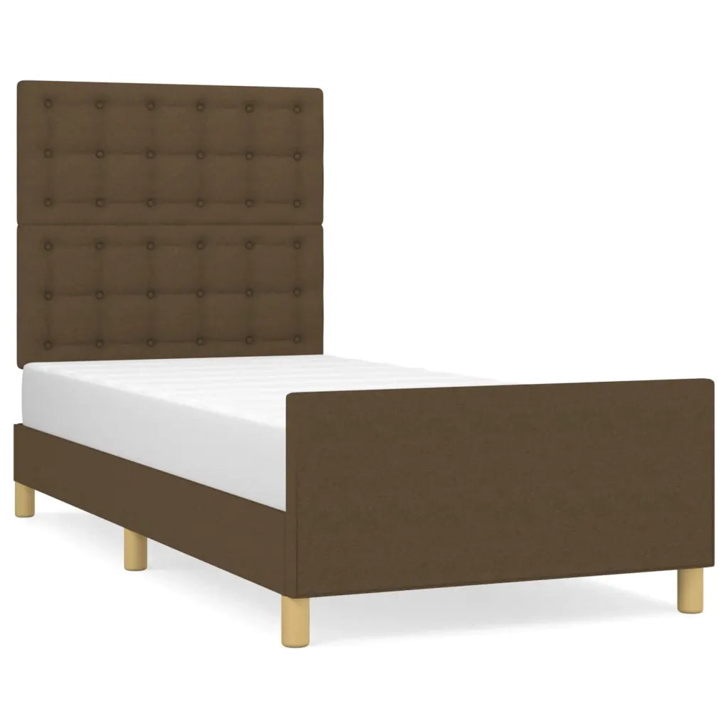 Giroletto senza Materasso Marrone Scuro 100x200 cm Tessuto 3125360