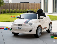 Macchina Elettrica per Bambini Licenza Ufficiale Fiat 500 Small 10,8V 3,1Ah Bianco