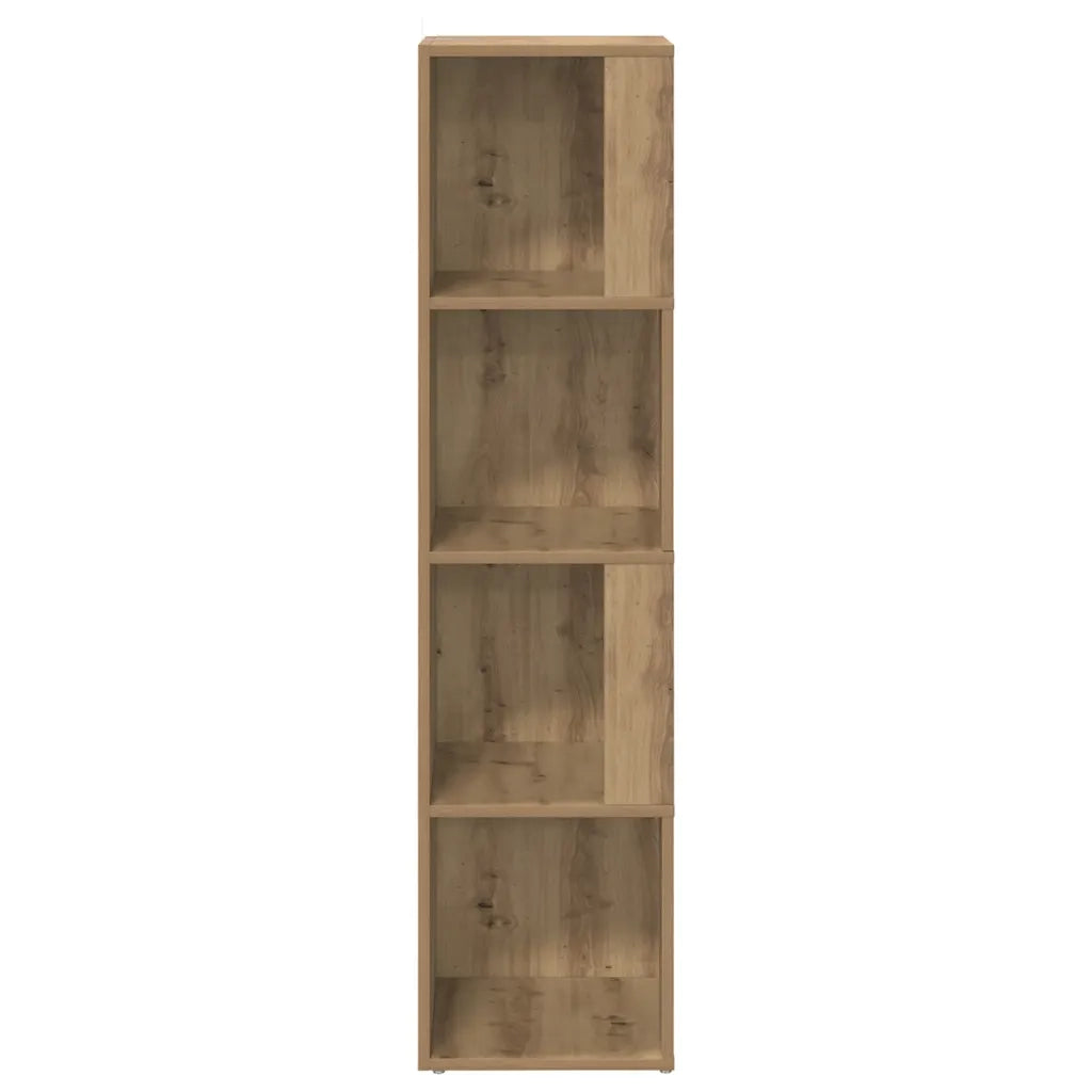 Scaffale Angolare Rovere Artigianale 33x33x132 cm in Truciolato