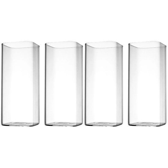 Set di bicchieri in vetro borosilicato 4 pezzi - resistenti a temperature - per acqua e champagne - dimensioni 13,3 cm x 6 cm x 6 cm