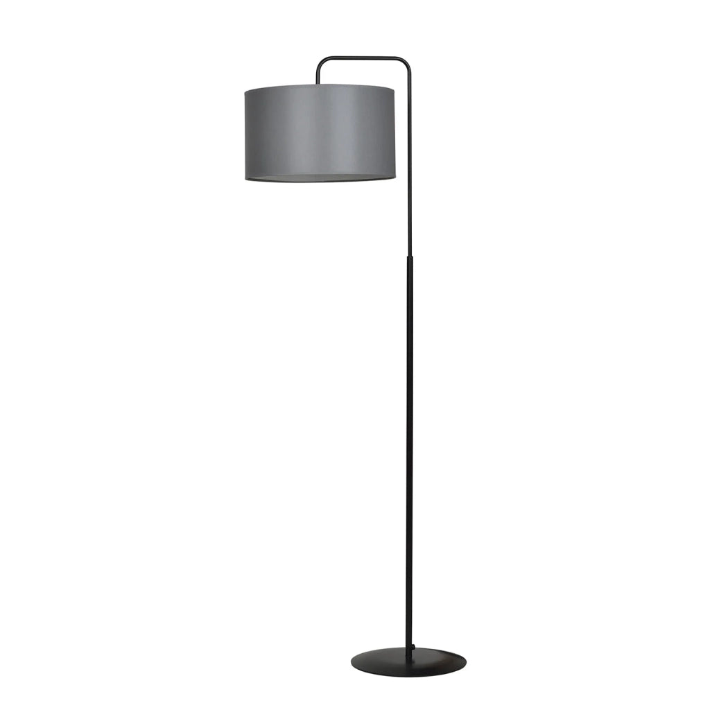 Piantana Contemporaneo Sigfrido Acciaio Nero Grigio 1 Luce E27 Ip20
