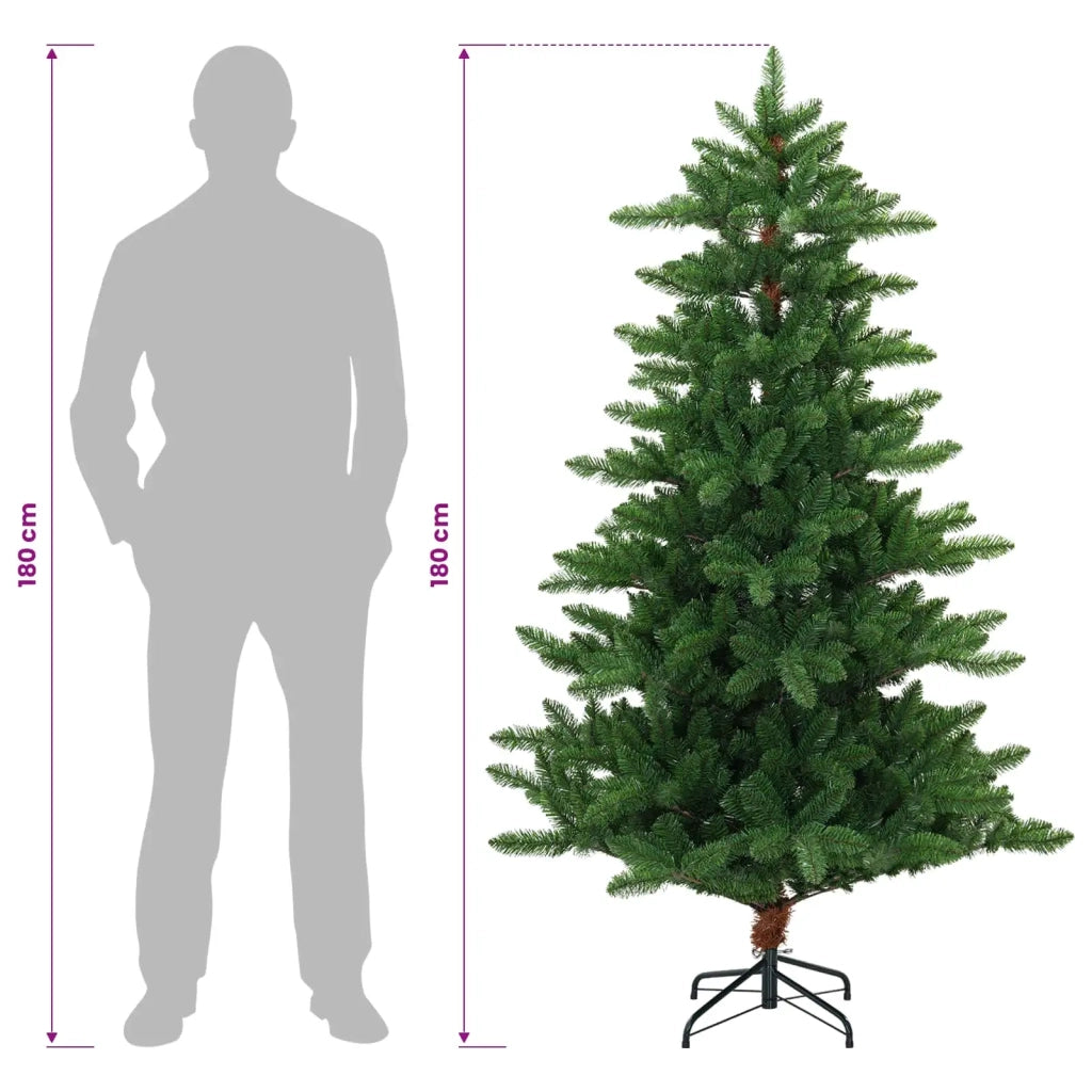 Albero di Natale artificiale 180 cm PVC e Metallo Verde 42056473