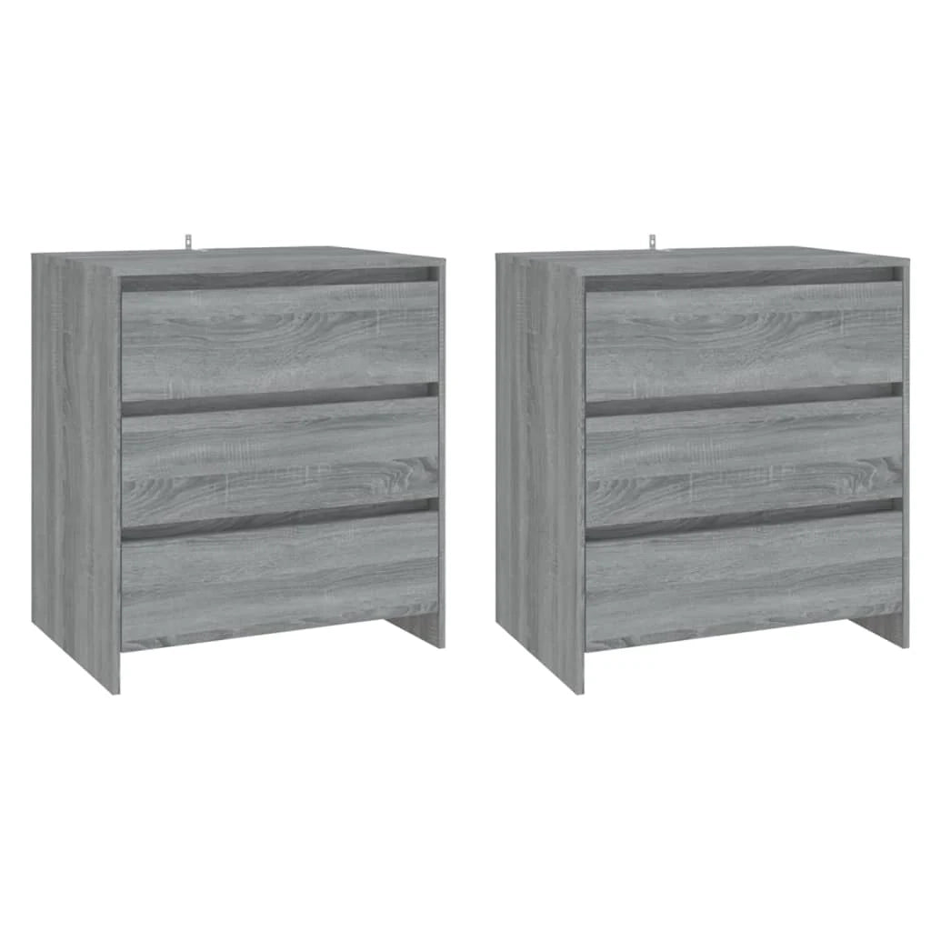 Buffet credenza cassettiera armadio mobile contenitore organizer per cucina soggiorno salotti 3 pezzi legno ingegnerizzato Sonoma grigio 02_0037184