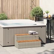 Bordo per Vasca Idromassaggio Grigio Polyrattan&Massello Acacia 4103947