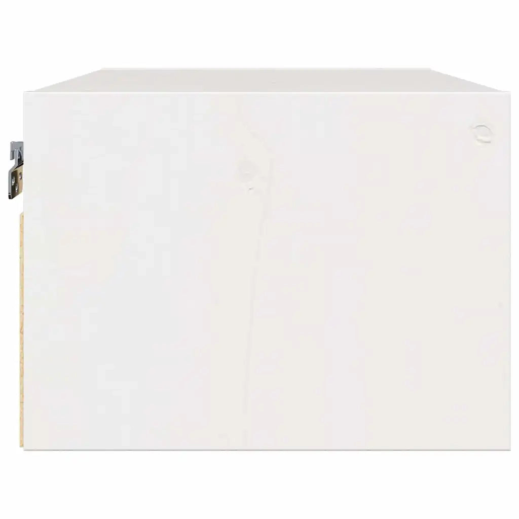 Comodino 2 pcs Bianco 50 x 32,5 x 24 cm Legno di pino massello 873478