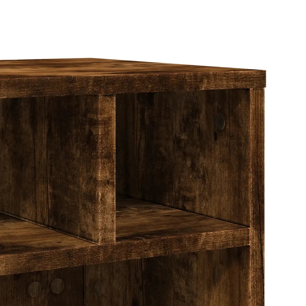 Supporto per Stampante con Ruote Rovere Fumo 41x32x34,5 cm
