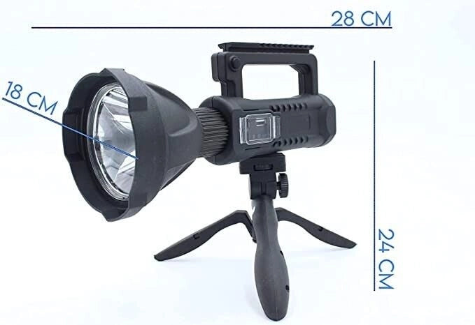TORCIA LAMPADA RICARICABILE ULTRA POTENTE 100W LED CREE XHP50 FINO A 1KM Q-L445 - ANDOWL