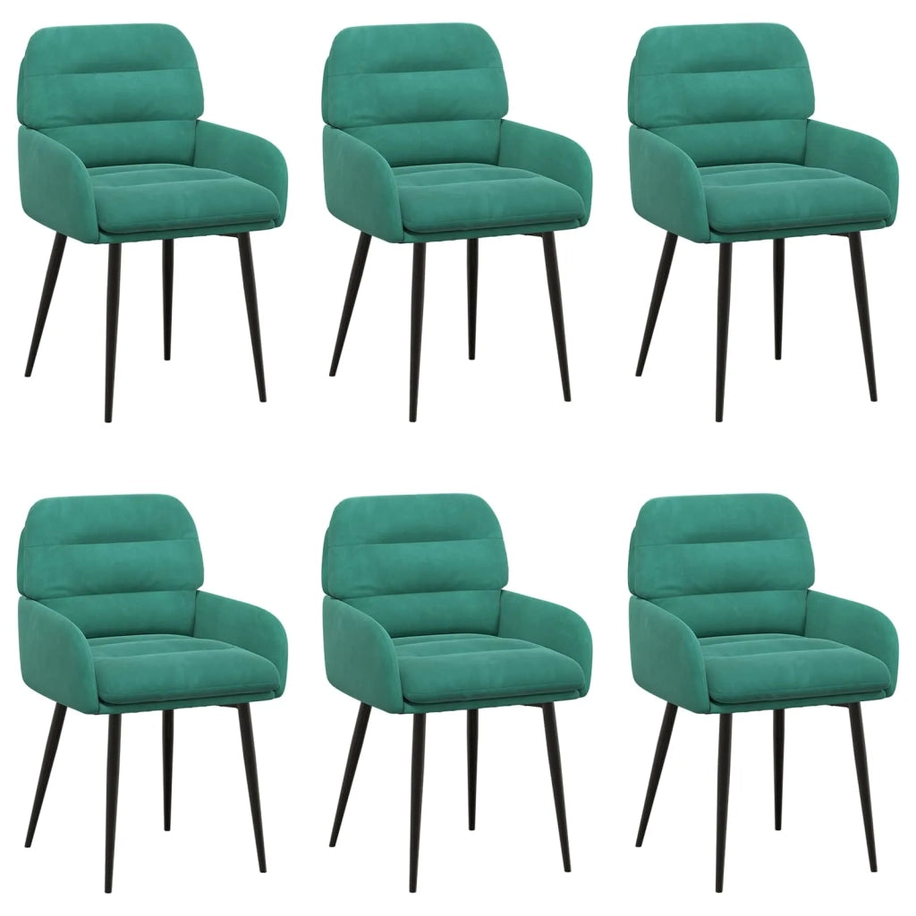 Sedie da pranzo 6 pcs Velluto (V) Turchese 59 x 59,5 x 90 cm 3428255
