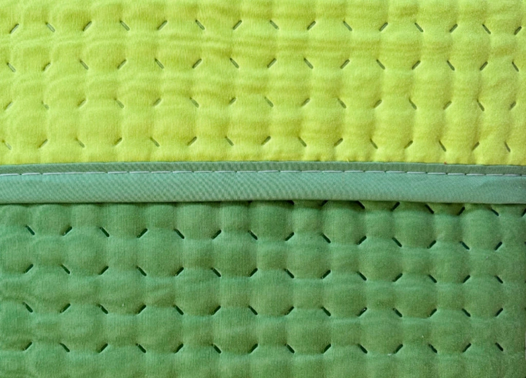 Quilt Trapuntino Estivo 100gr/mq Bicolor Double Face Tinta Unita Modello Cloe - Piazza E Mezza - Verde